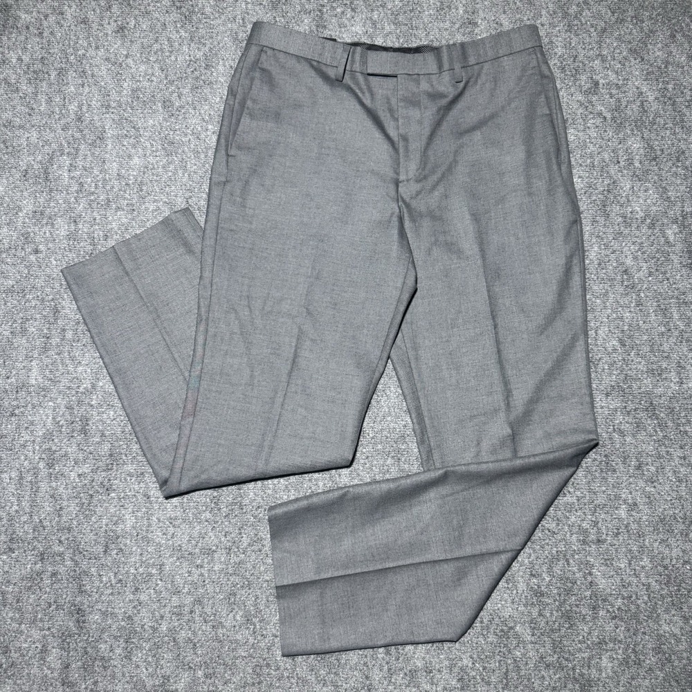 Banana Republic Wrinkle-Free Slim Fit Chino Pants Men 34x31 Gray Straight NWT